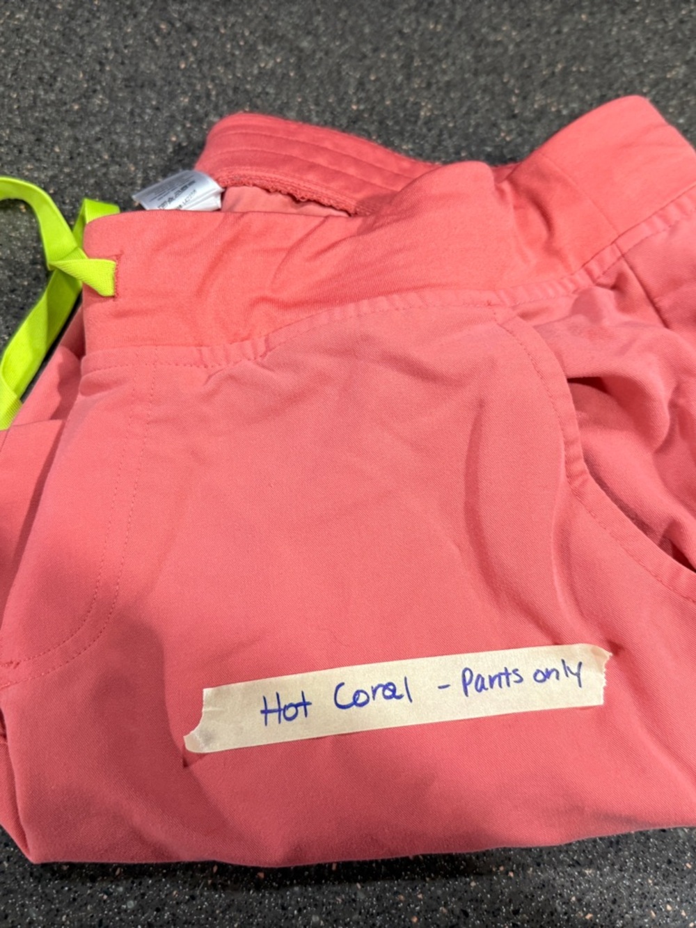 Figs Hot Coral joggers